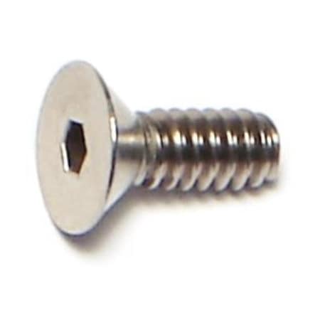 Midwest Fastener #6-32 Socket Head Cap Screw, Flat Head, 18-8 Stainless Steel, 3/8 in Length, 20 PK 72081